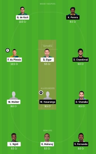 SA vs SL 2nd Test Match dream11 fantasy cricket prediction