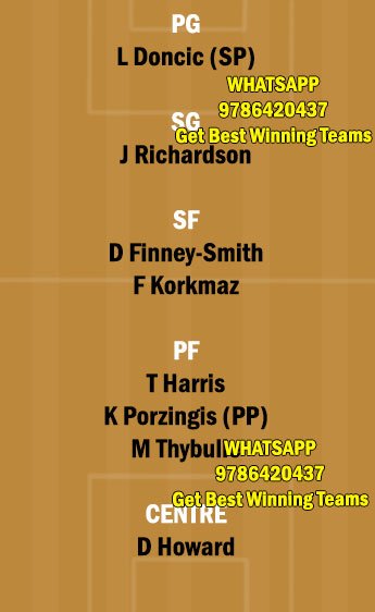 DAL vs PHI Dream11 Team fantasy Prediction NBA