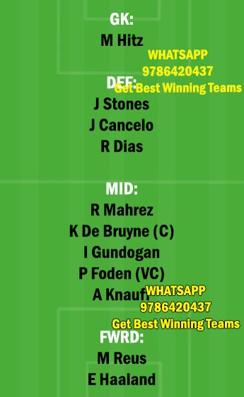 DOR vs MCI Dream11 Team fantasy Prediction Champions League