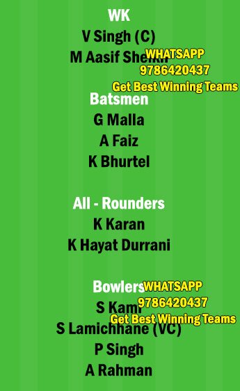 NEP vs MAL 3rd Match Dream11 Team fantasy Prediction Nepal T20I Tri-Series 2021