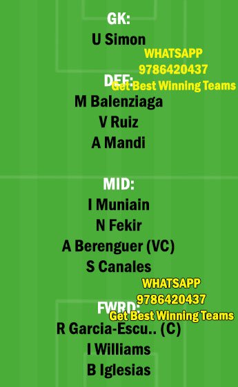 RB vs ATH Dream11 Team fantasy Prediction LaLiga Santander