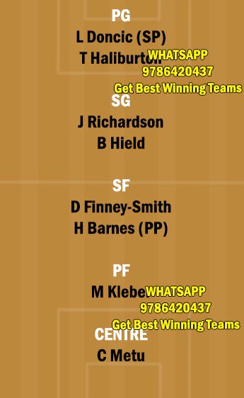 SAC vs DAL Dream11 Team fantasy Prediction NBA