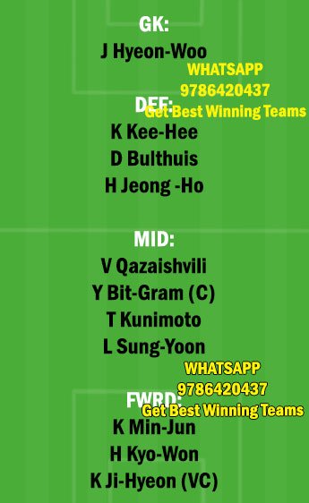 ULS vs JNB Dream11 Team fantasy Prediction Korean League
