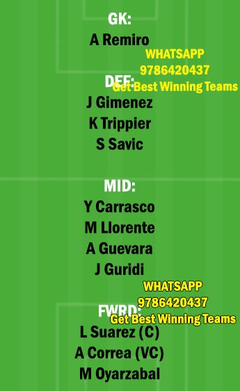 ATL vs RS Dream11 Team fantasy Prediction LaLiga Santander