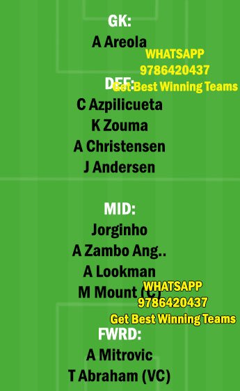 CHE vs FUL Dream11 Team fantasy Prediction Premier League