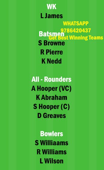 DVE vs GRD 21st Match Dream11 Team fantasy Prediction Dream11 Vincy Premier League