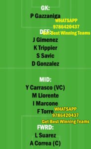 ELC vs ATL Dream11 Team fantasy Prediction LaLiga Santander