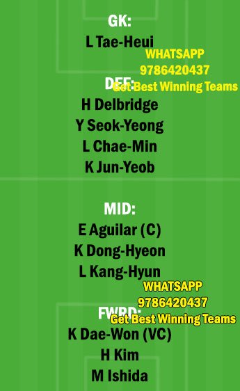 INC vs GNGW Dream11 Team fantasy Prediction Korean League