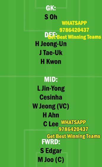 JEJ vs DAE Dream11 Team fantasy Prediction Korean League