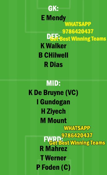 MCI vs CHE Dream11 Team fantasy Prediction Champions League