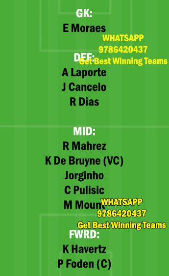 MCI vs CHE Dream11 Team fantasy Prediction Premier League