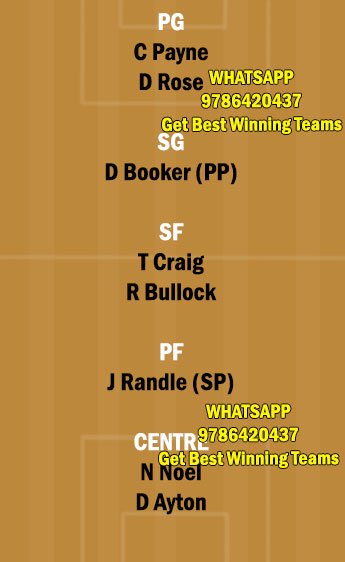 PHX vs NYK Dream11 Team fantasy Prediction NBA