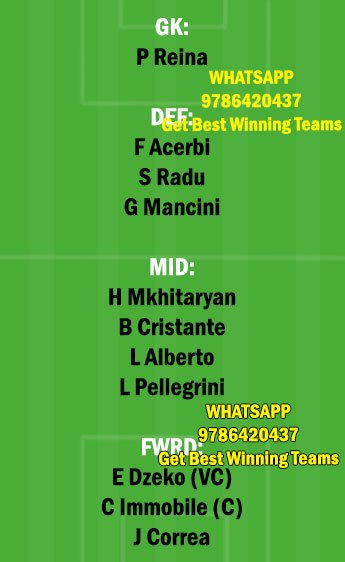 ROM vs LAZ Dream11 Team fantasy Prediction Serie A