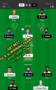 ENG vs IND 3rd Test Match Dream11 Team fantasy Prediction India tour of England