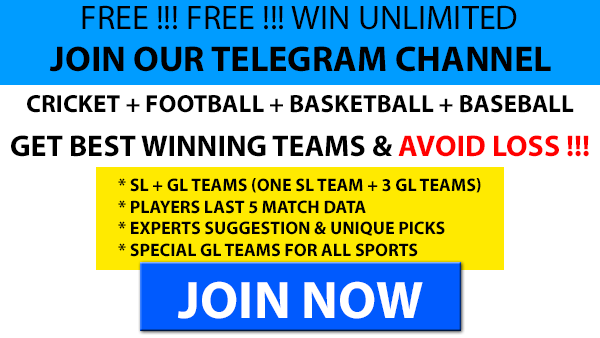 Free Telegram Dream11 Team Prediction