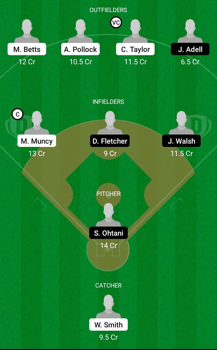 LAD vs LAA Dream11 Team fantasy Prediction MLB