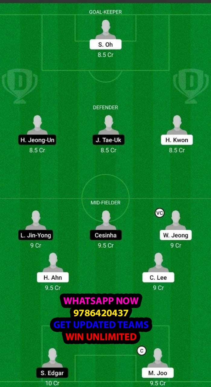 JEJ vs DAE Dream11 Team fantasy Prediction Korean League