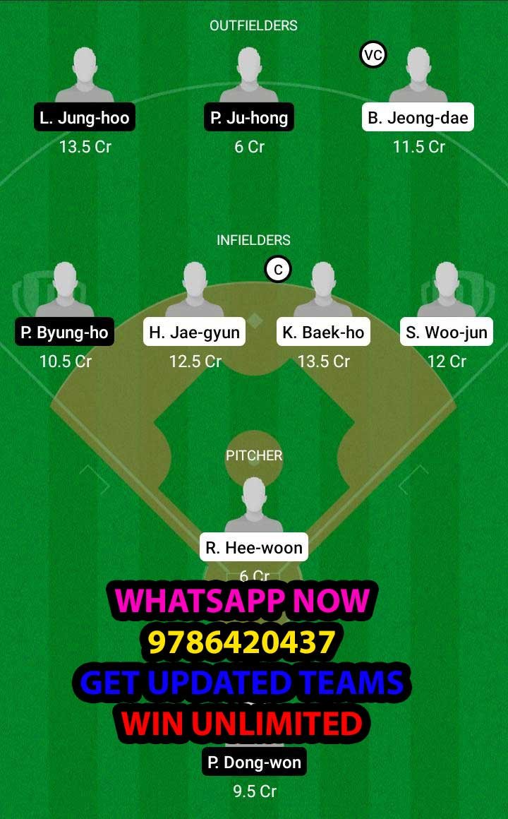 KTW vs KIH Dream11 Team fantasy Prediction KBO