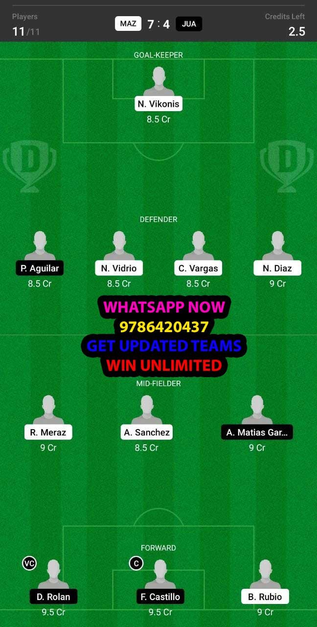 MAZ vs JUA Dream11 Team fantasy Prediction Mexican League