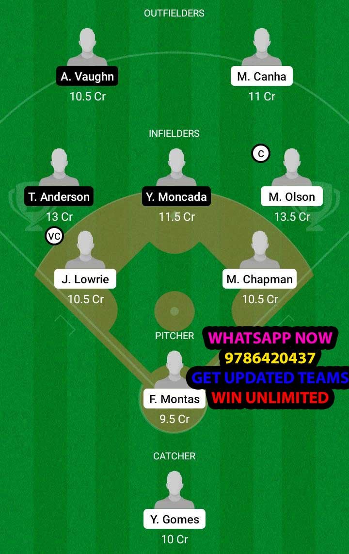 OA vs CWS Dream11 Team fantasy Prediction MLB