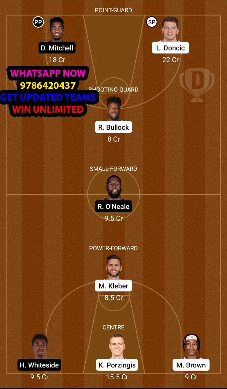 DAL vs UTA Dream11 Team fantasy Prediction NBA Preseason