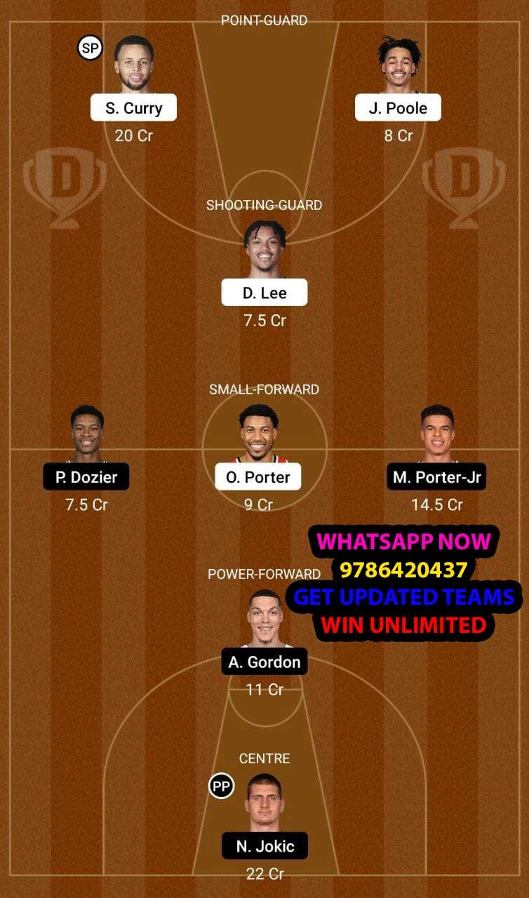 GSW vs DEN Dream11 Team fantasy Prediction NBA Preseason