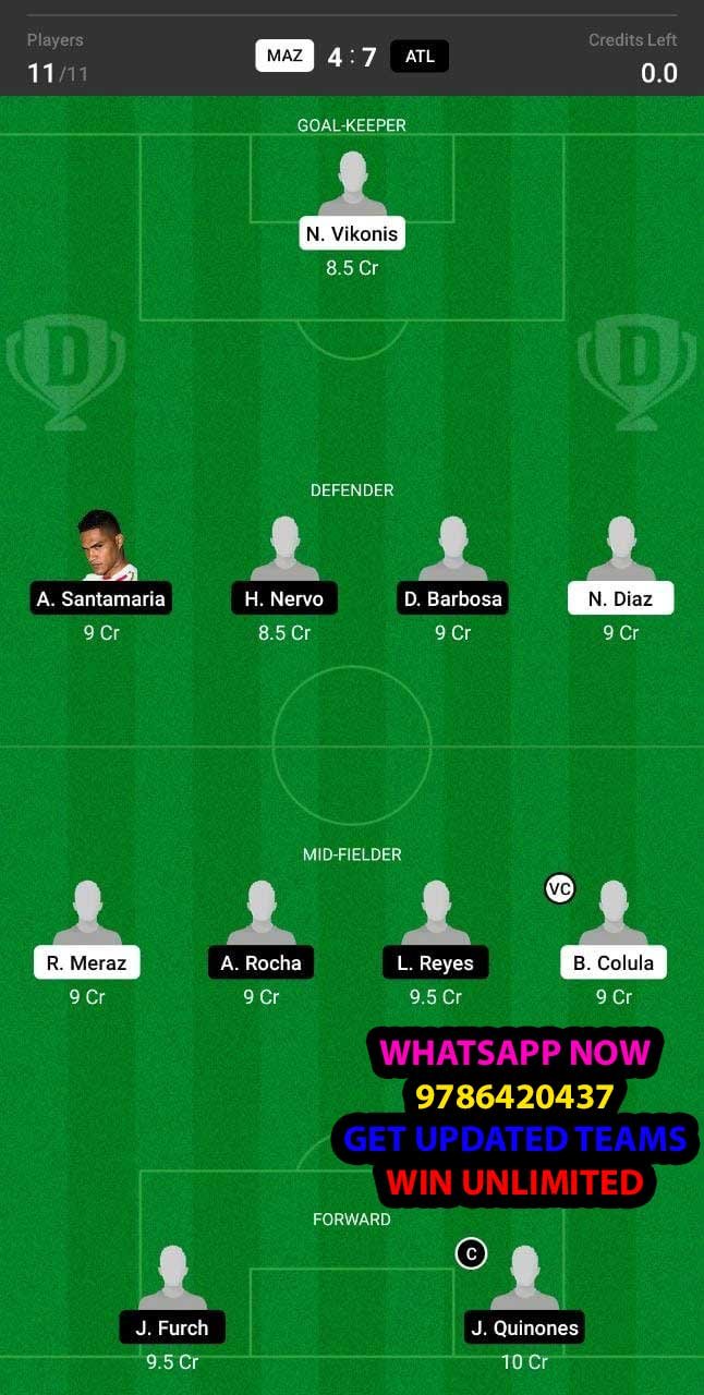 MAZ vs ATL Dream11 Team fantasy Prediction Mexican League