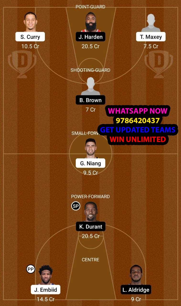 PHI vs BKN Dream11 Team fantasy Prediction NBA Preseason