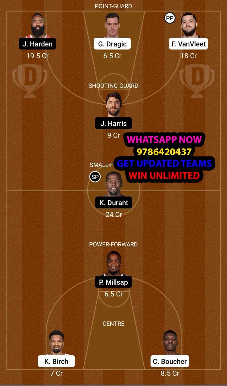 TOR vs BKN Dream11 Team fantasy Prediction NBA