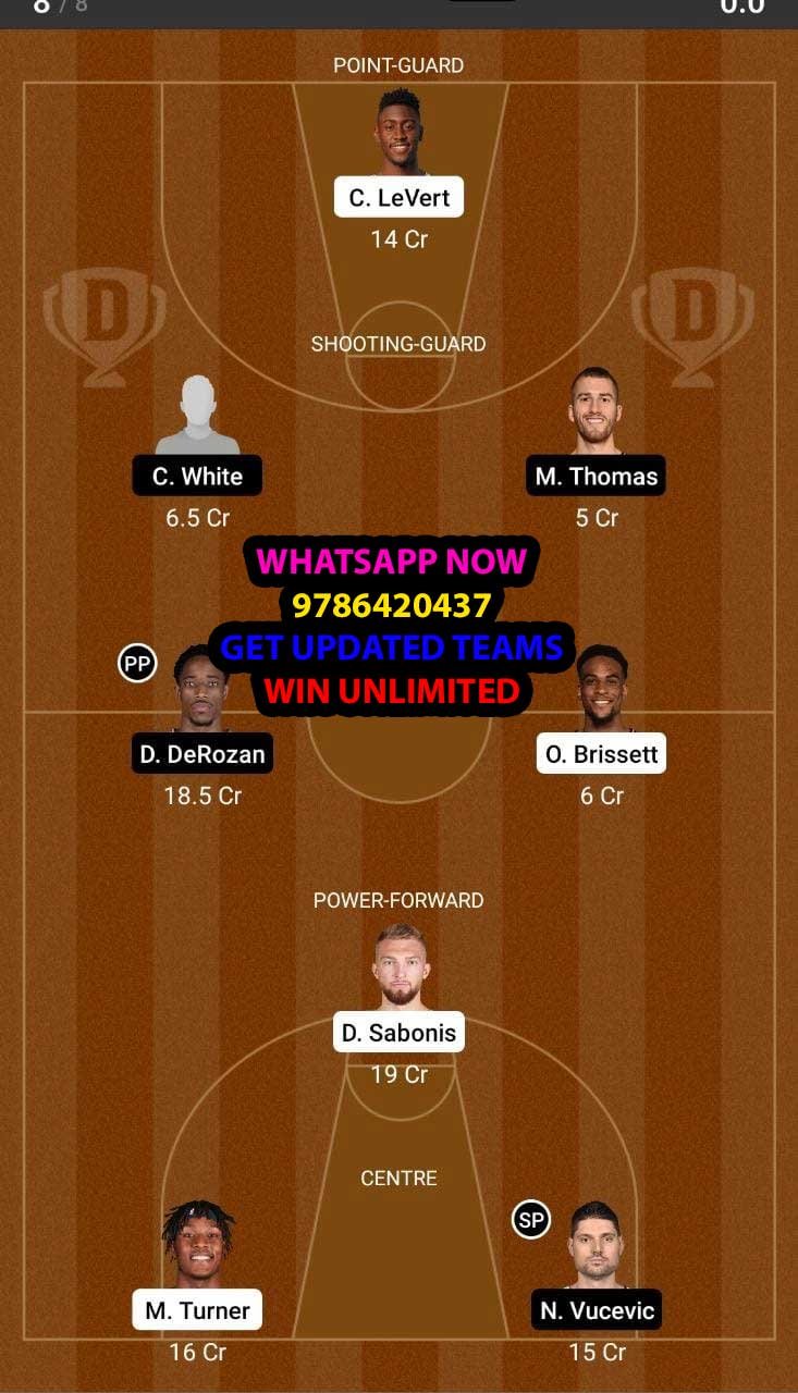 IND vs CHI Dream11 Team fantasy Prediction NBA