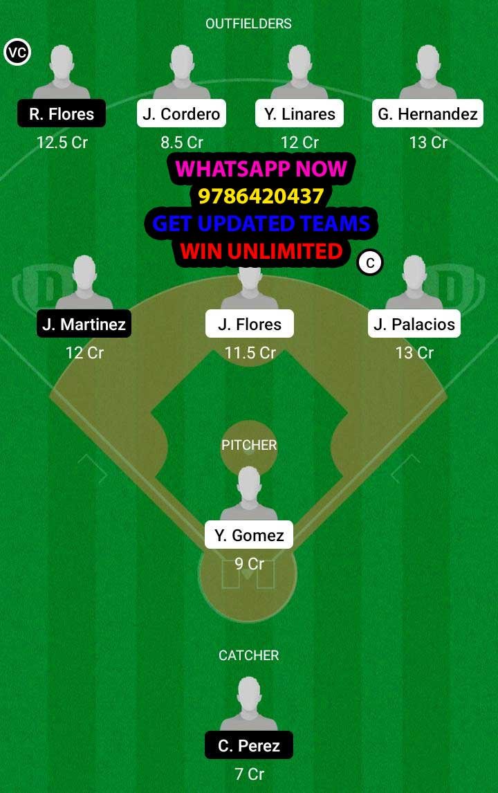 LAR vs MGR Dream11 Team fantasy Prediction Liga Venezuelan Baseball