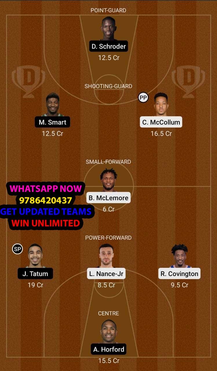 POR vs BOS Dream11 Team fantasy Prediction NBA