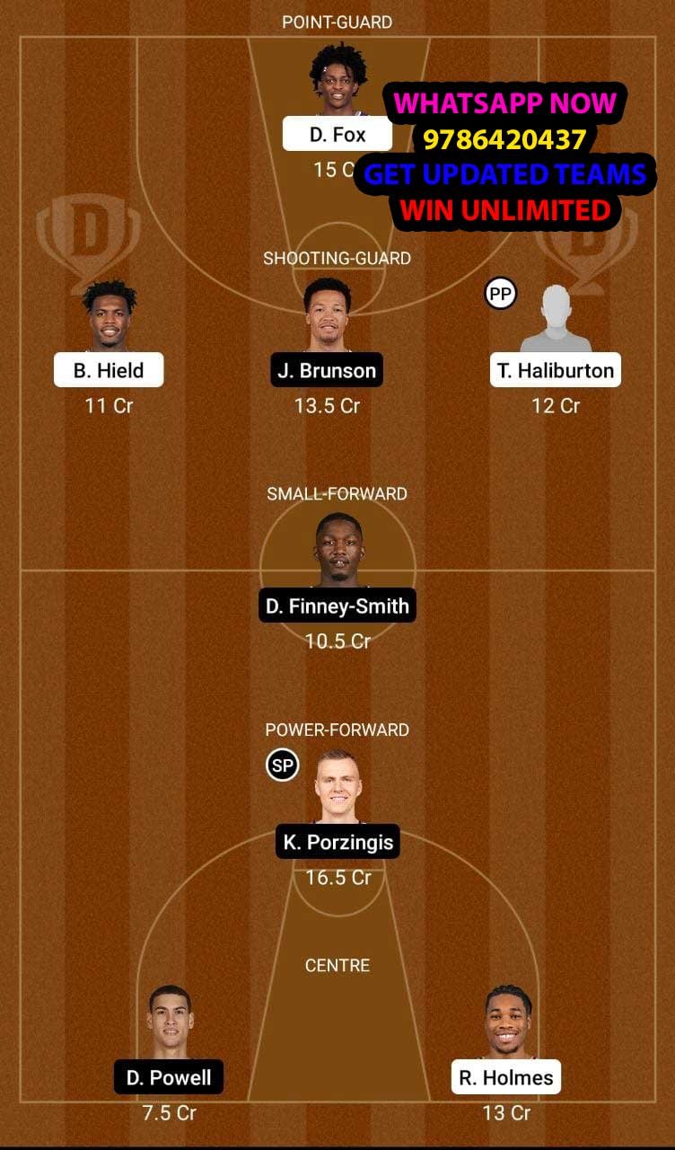 SAC vs DAL Dream11 Team fantasy Prediction NBA