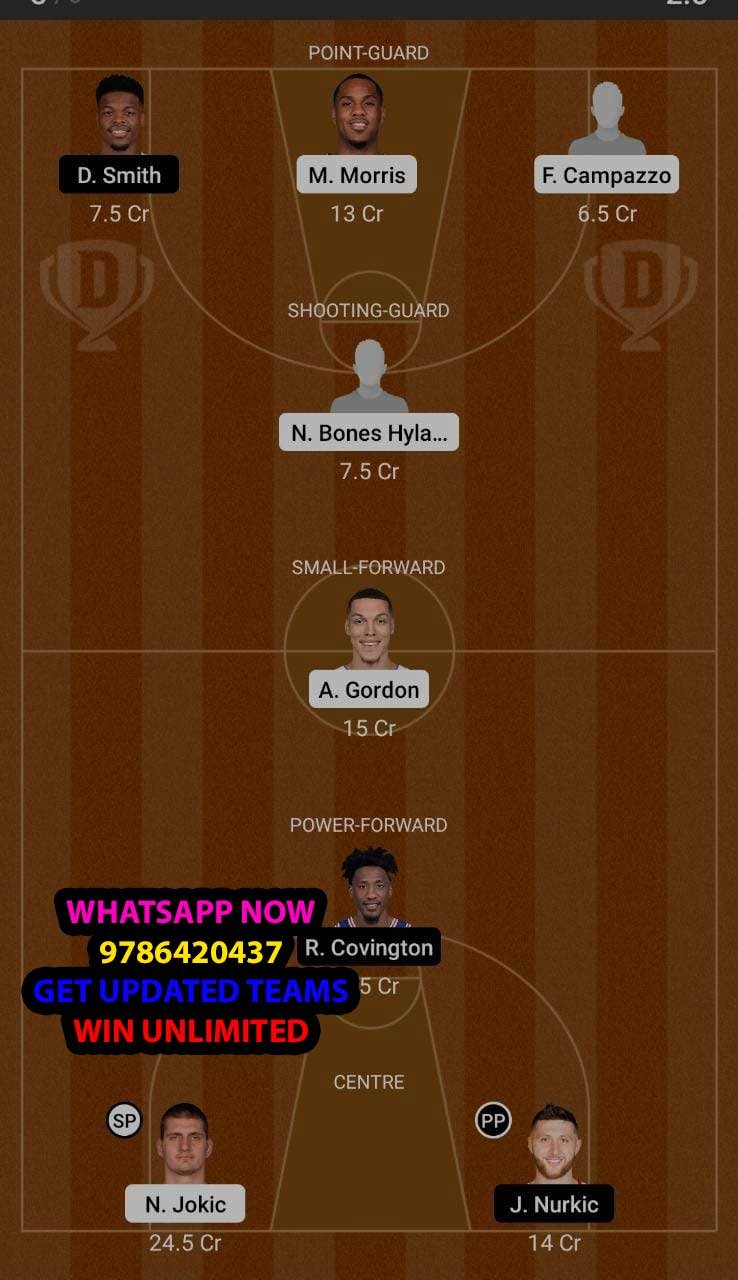 DEN vs POR Dream11 Team fantasy Prediction NBA (2)