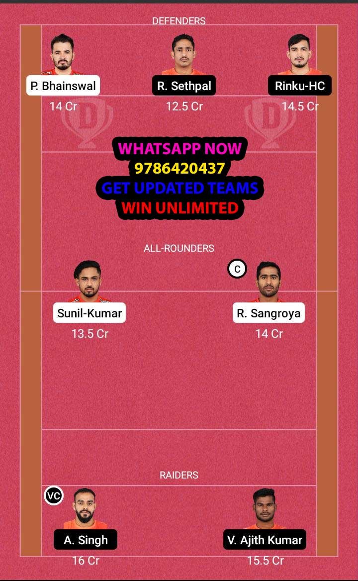 GUJ vs MUM 63rd Match Dream11 Team fantasy Prediction Vivo Pro Kabaddi