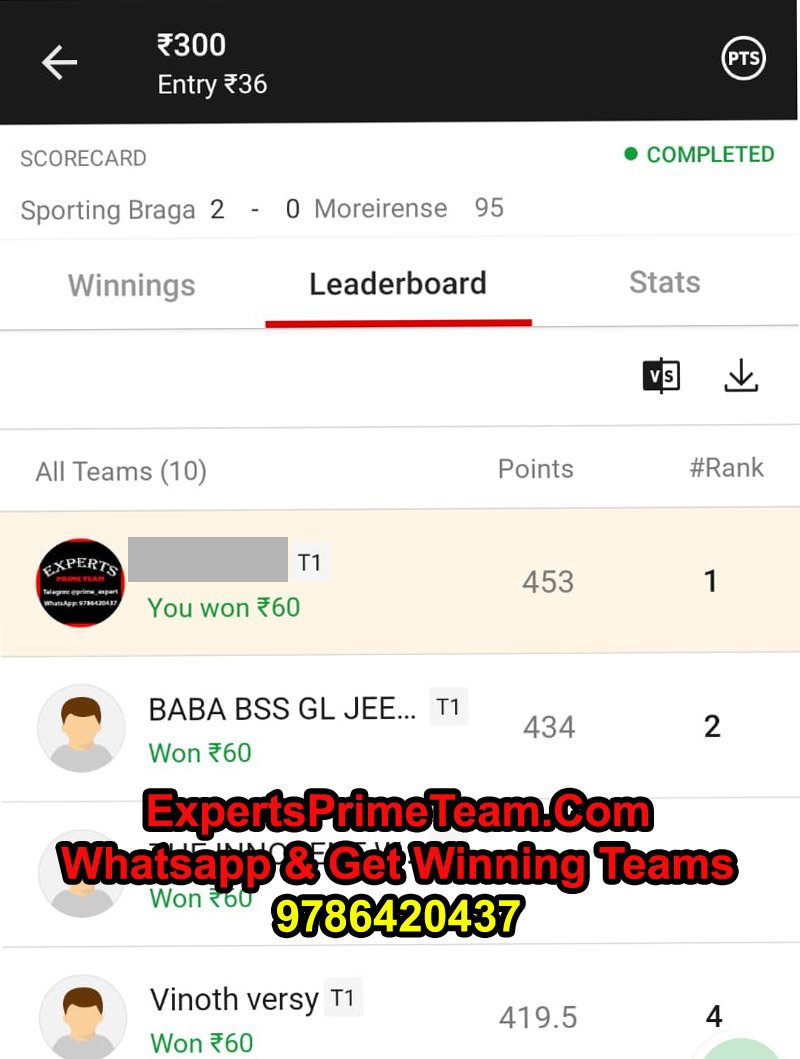 MAL-Dream11-Result-Experts-