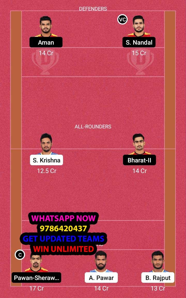 TAM vs BLR 83rd Match Dream11 Team fantasy Prediction Vivo Pro Kabaddi