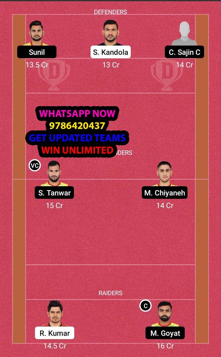 TEL vs PAT 31st Match Dream11 Team fantasy Prediction Vivo Pro Kabaddi