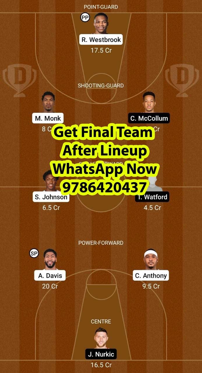 LAL vs POR Dream11 Team fantasy Prediction NBA (2)