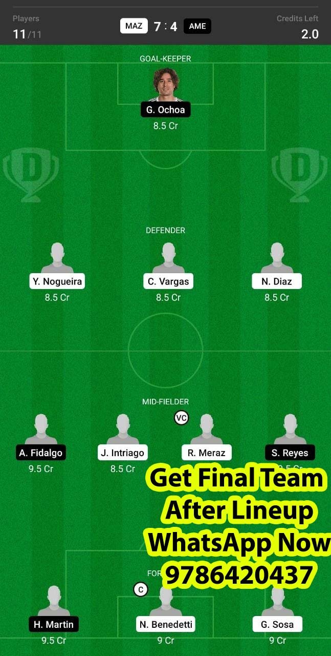 MAZ vs AME Dream11 Team fantasy Prediction Mexican League