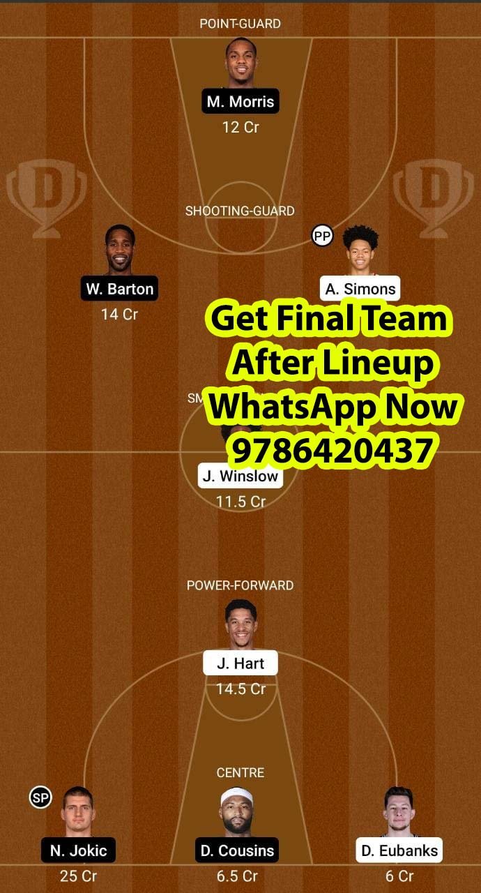 POR vs DEN Dream11 Team fantasy Prediction NBA (2)