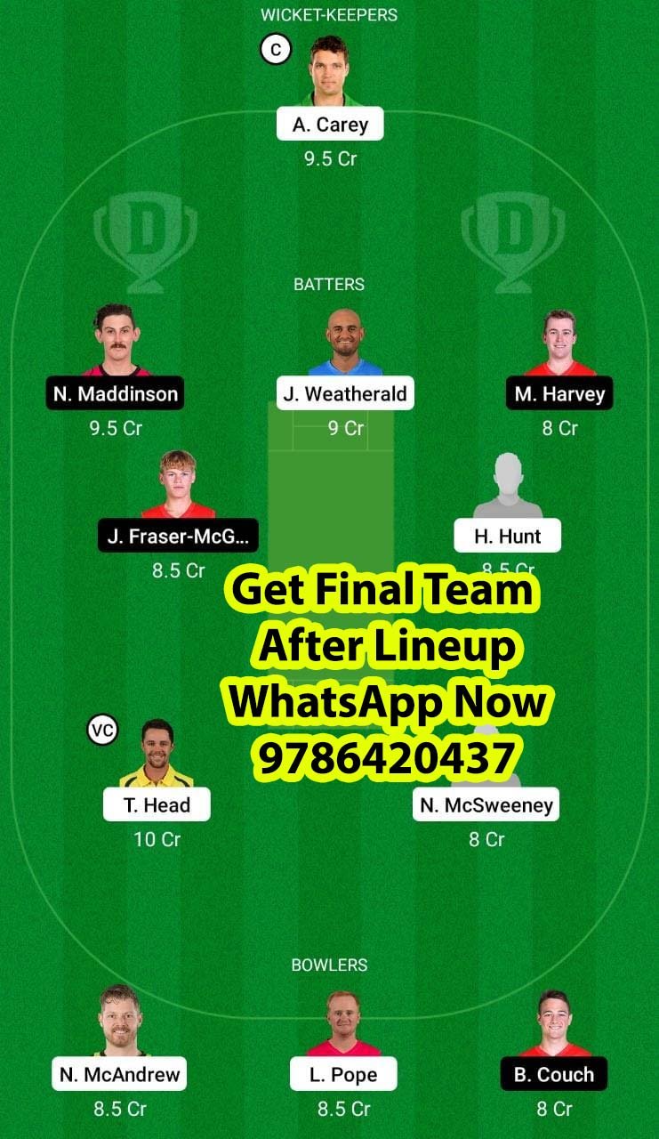 SAU vs VCT 12th Match Dream11 Team fantasy Prediction Australian One-Day Cup