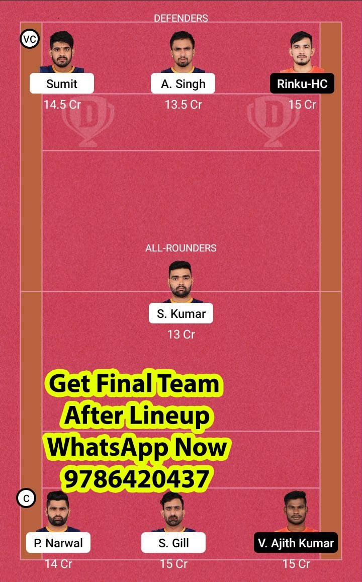 UP vs MUM 124th Match Dream11 Team fantasy Prediction Vivo Pro Kabaddi