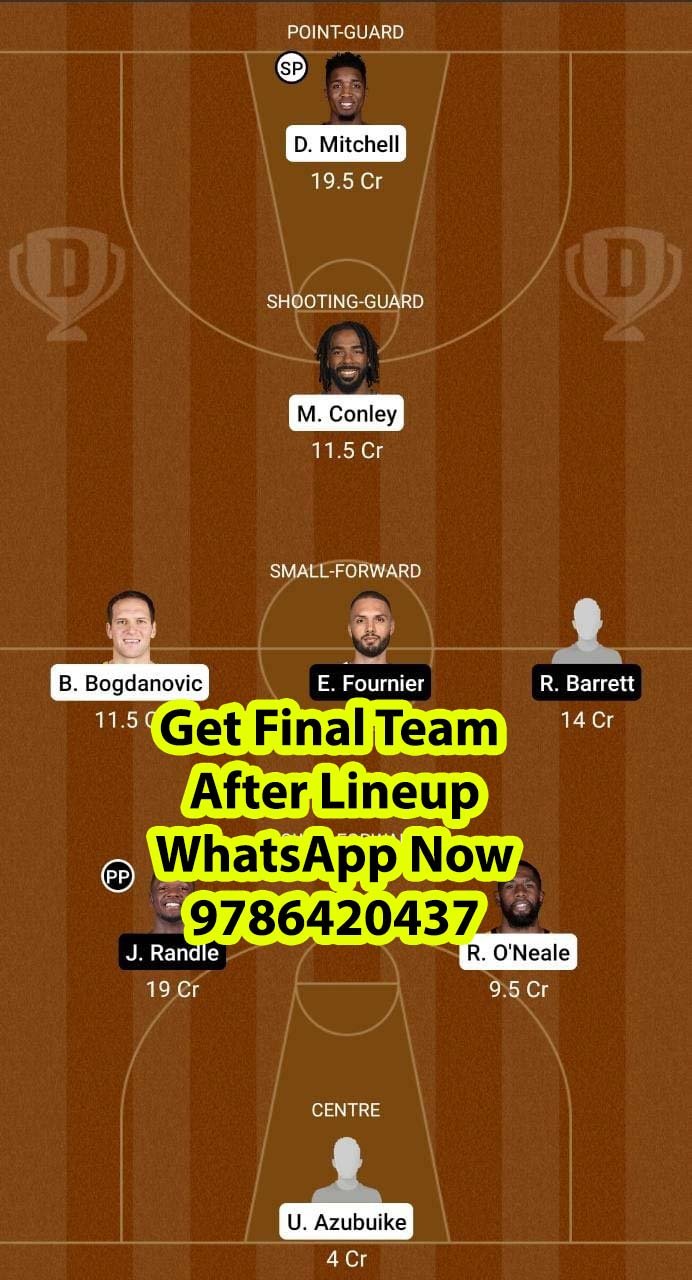 UTA vs NYK Dream11 Team fantasy Prediction NBA