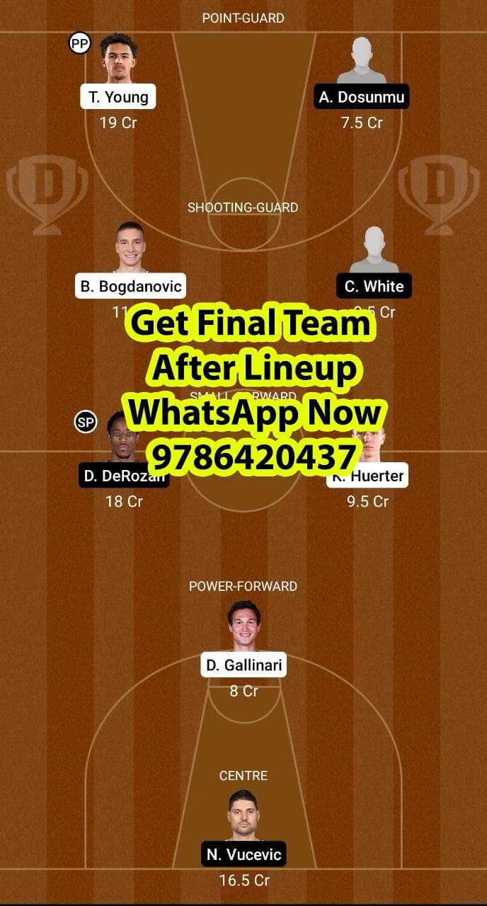 ATL vs CHI Dream11 Team fantasy Prediction NBA