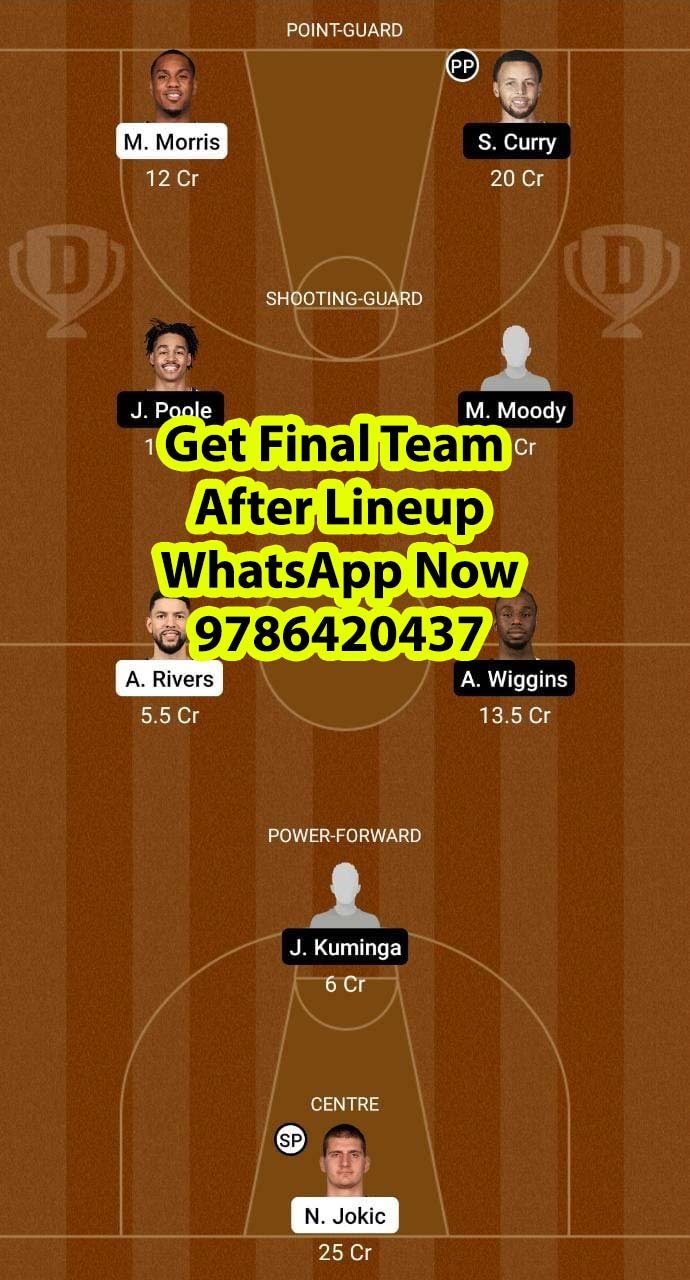 DEN vs GSW Dream11 Team fantasy Prediction NBA (2)