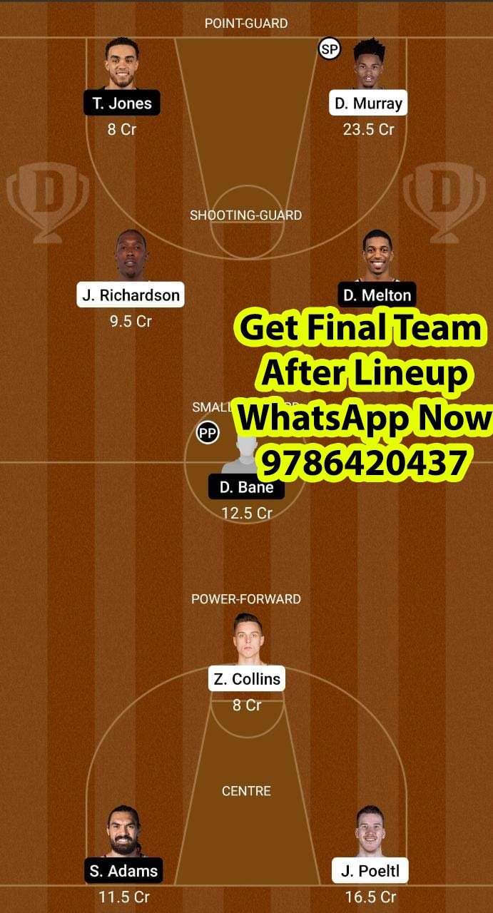 SAS vs MEM Dream11 Team fantasy Prediction NBA