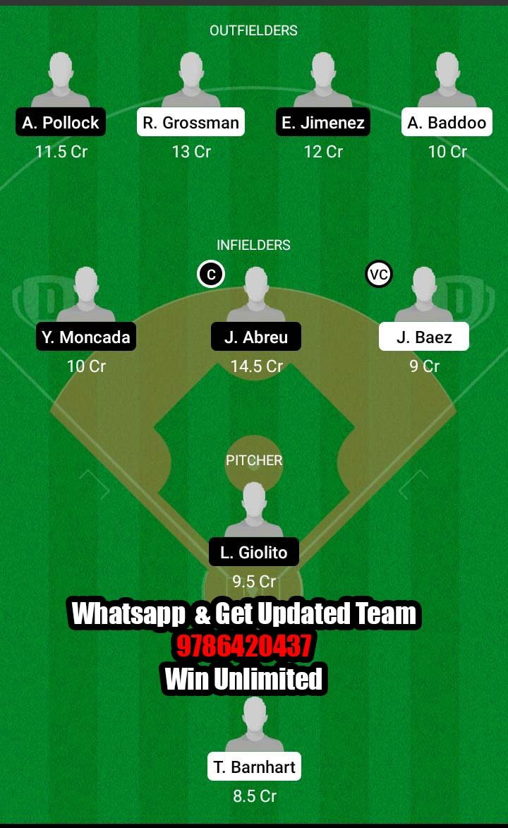 DET vs CWS Dream11 Team fantasy Prediction MLB