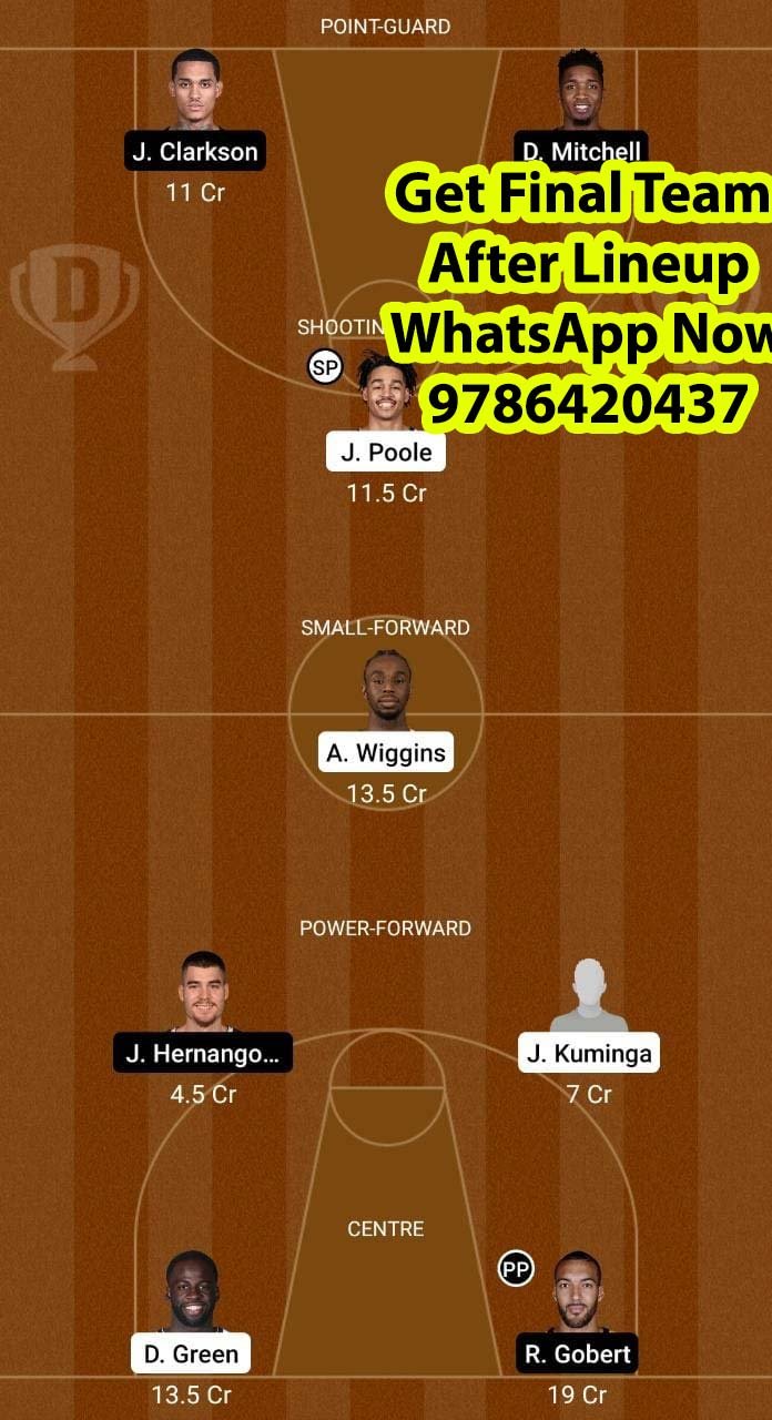 GSW vs UTA Dream11 Team fantasy Prediction NBA (2)