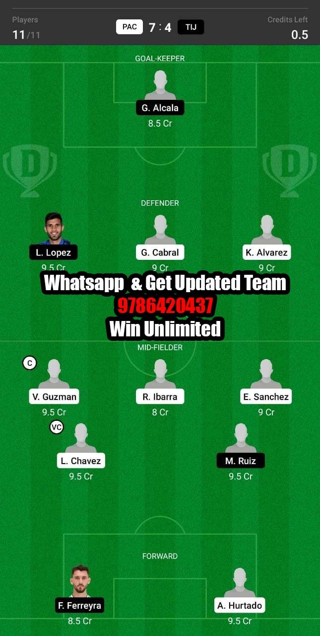 PAC vs TIJ Dream11 Team fantasy Prediction Mexican League